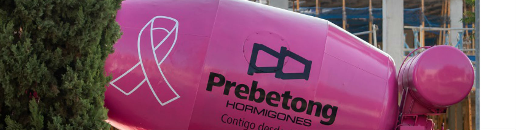Hormigoneras rosas contra el cáncer de mama